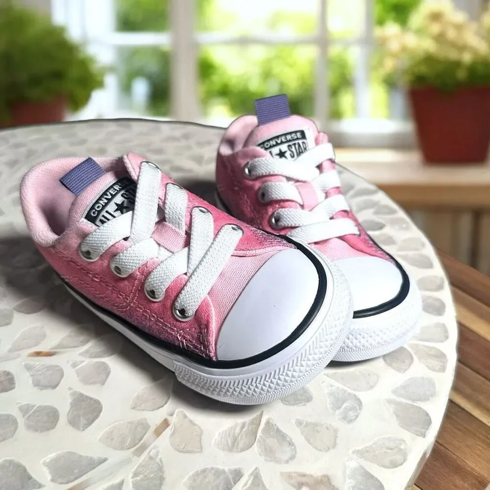 Converse Chuck Taylor All Star Rave Sneaker Toddler Size 5 Pink Purple Ombre New